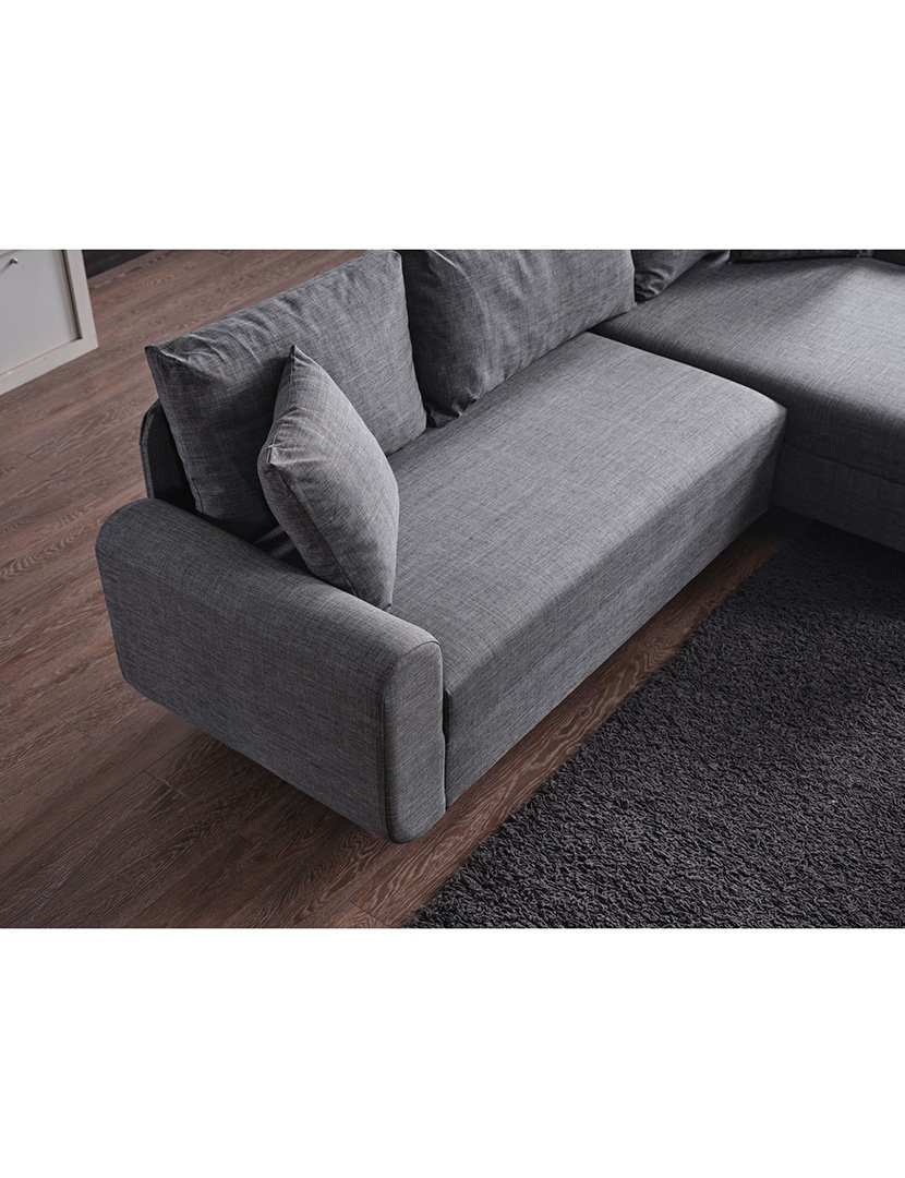 Sofá Cama Chaise Longue Direito Flavia Cinzento