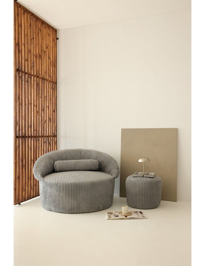 Poltrona c/ Repousa Pés Pufi Antracite