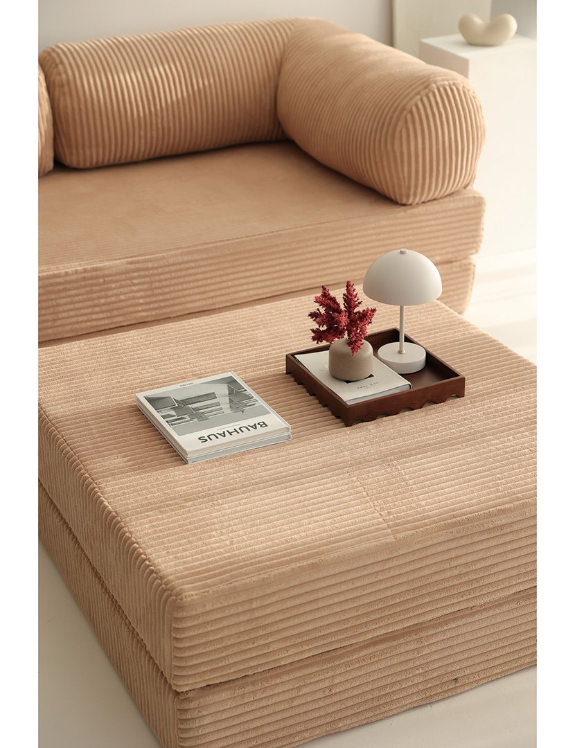 Sofá Cama Chaise Longue Direito Nook Castanho