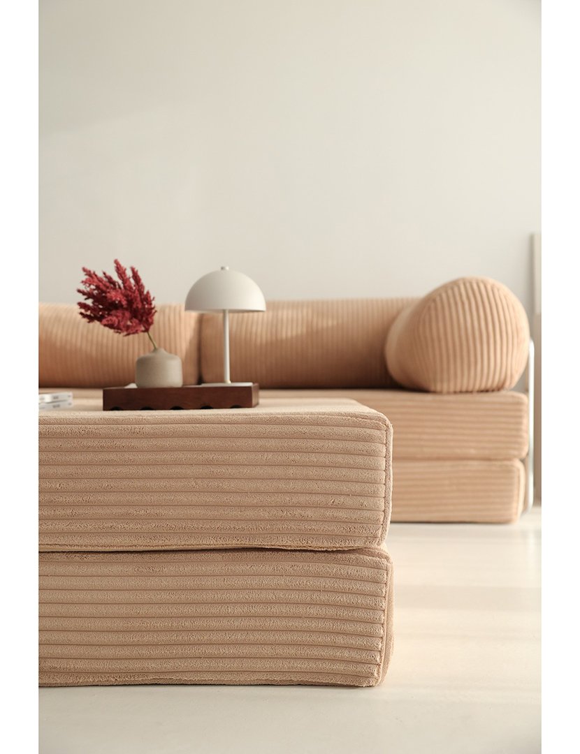 Sofá Cama Chaise Longue Direito Nook Castanho