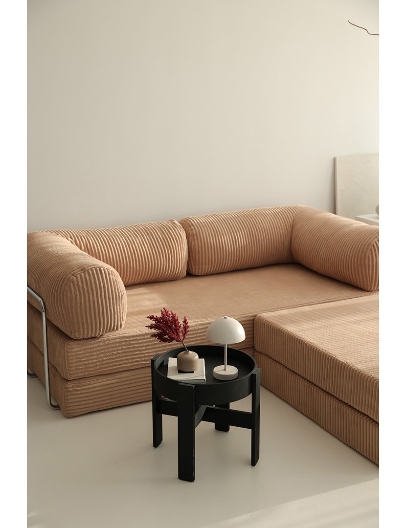 Sofá Cama Chaise Longue Direito Nook Castanho