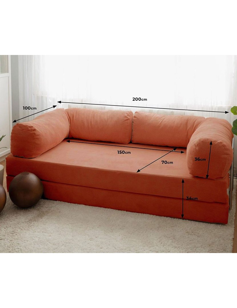 Sofá Cama 3L Nook Coral