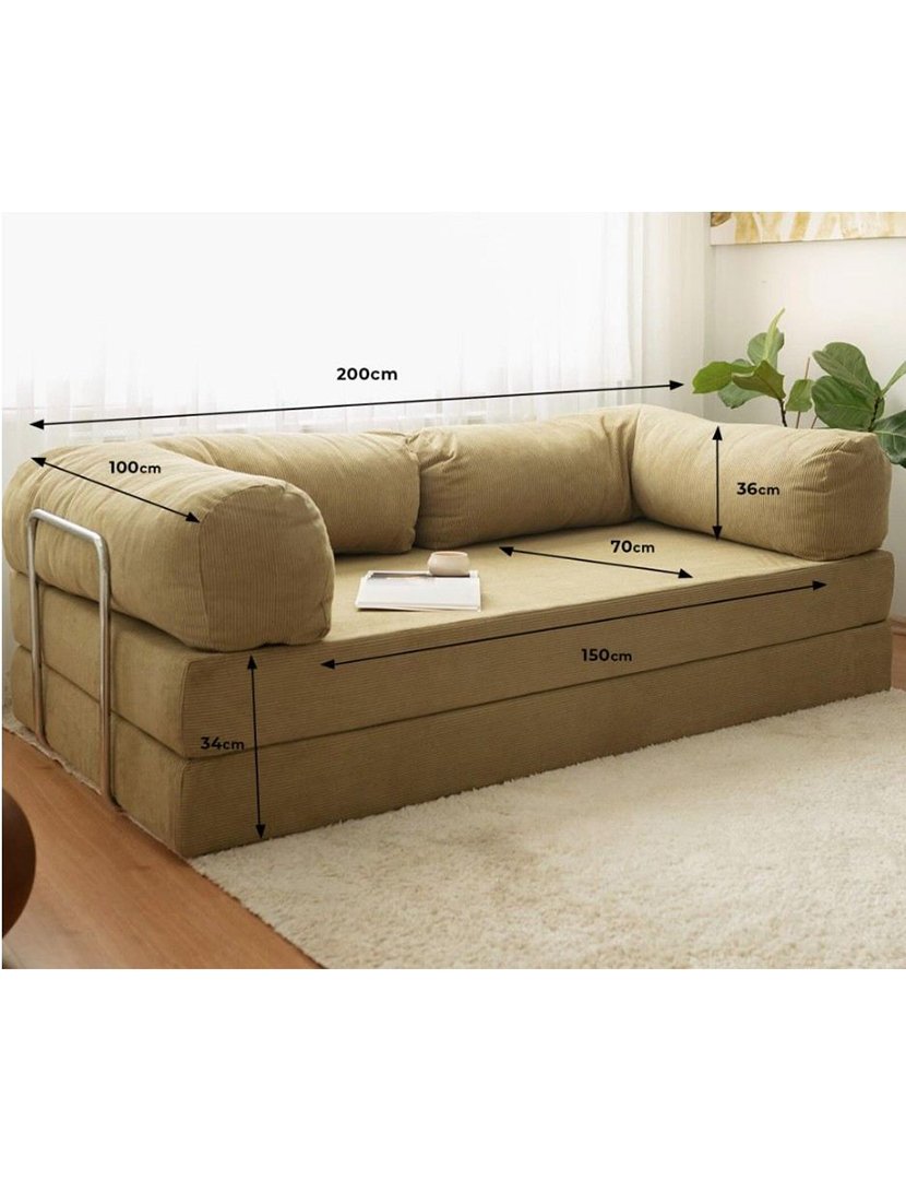 Sofá Cama 3L Nook Cáqui
