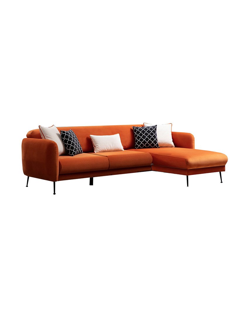 Sofá Cama Chaise Longue Esquerdo Sevilla Laranja
