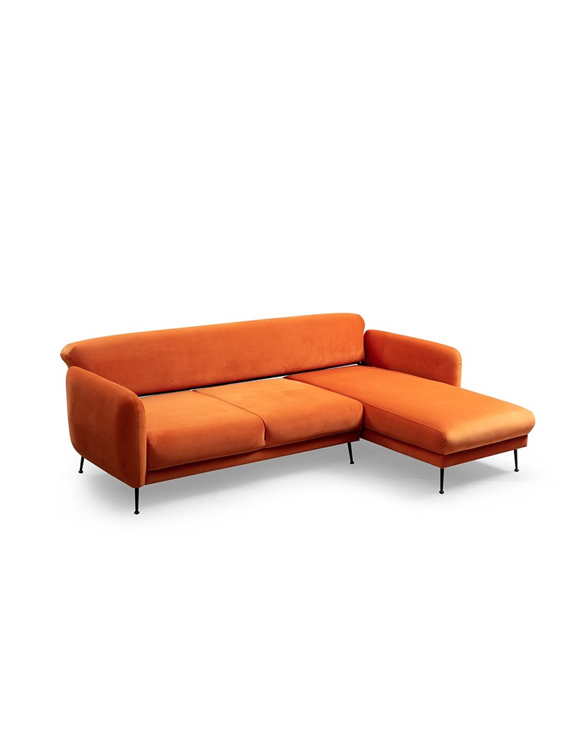 Sofá Cama Chaise Longue Esquerdo Sevilla Laranja