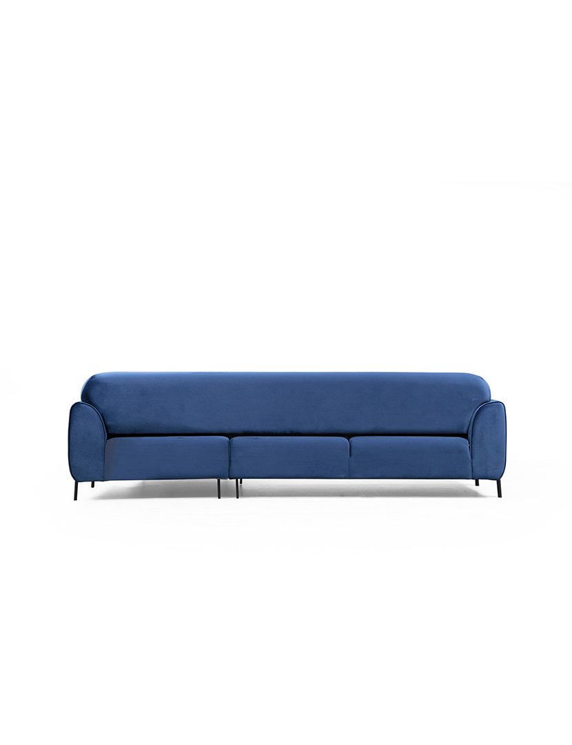 Sofá Cama Chaise Longue Direito Image Azul Marinho