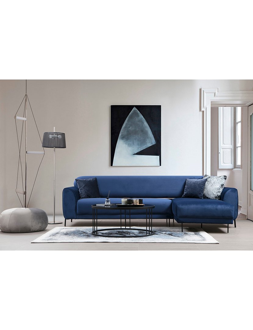 Sofá Cama Chaise Longue Direito Image Azul Marinho