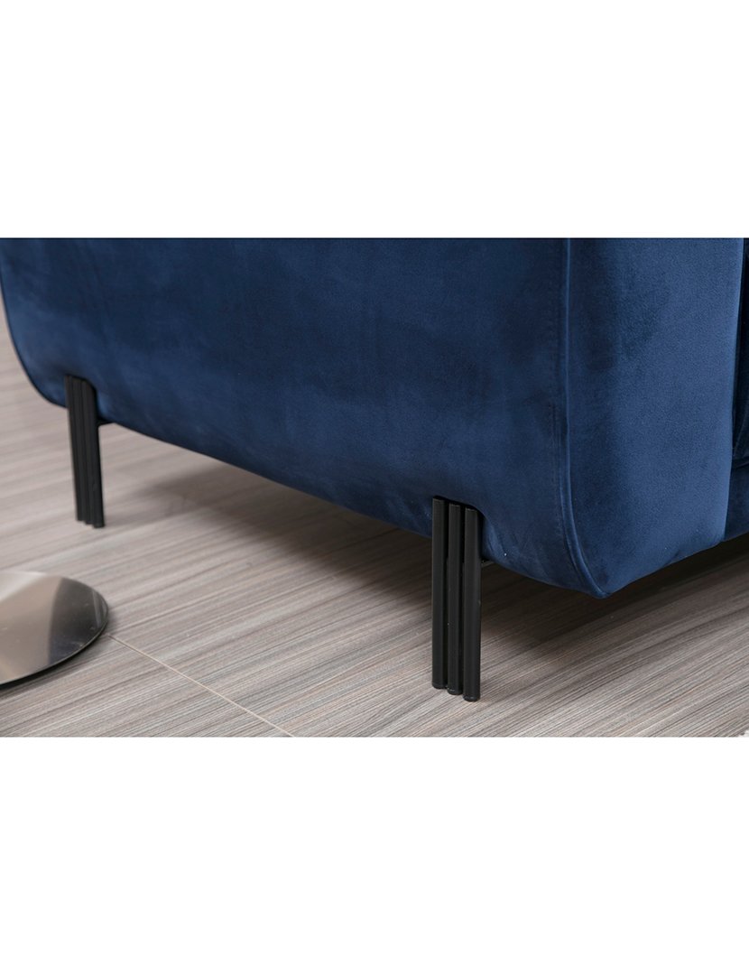 Sofá Cama Chaise Longue Direito Image Azul Marinho