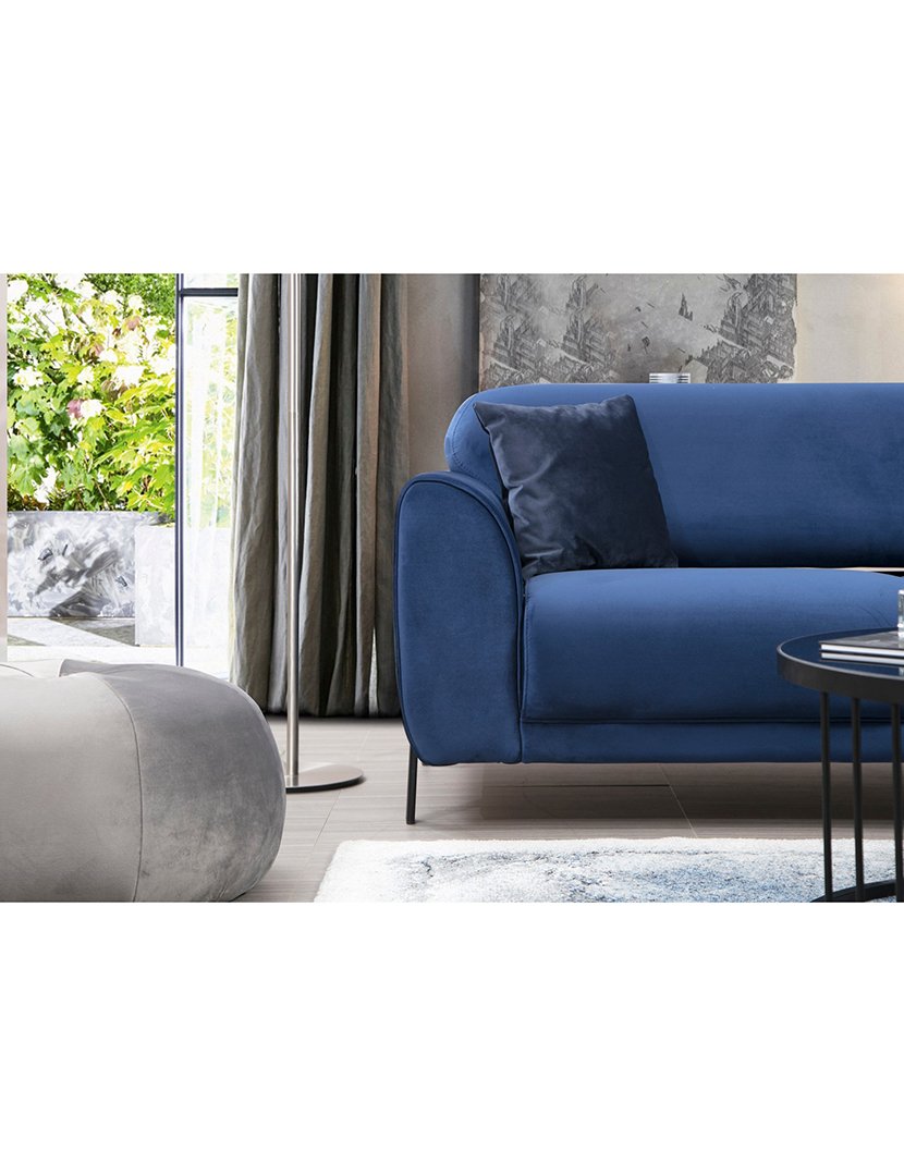 Sofá Cama Chaise Longue Direito Image Azul Marinho