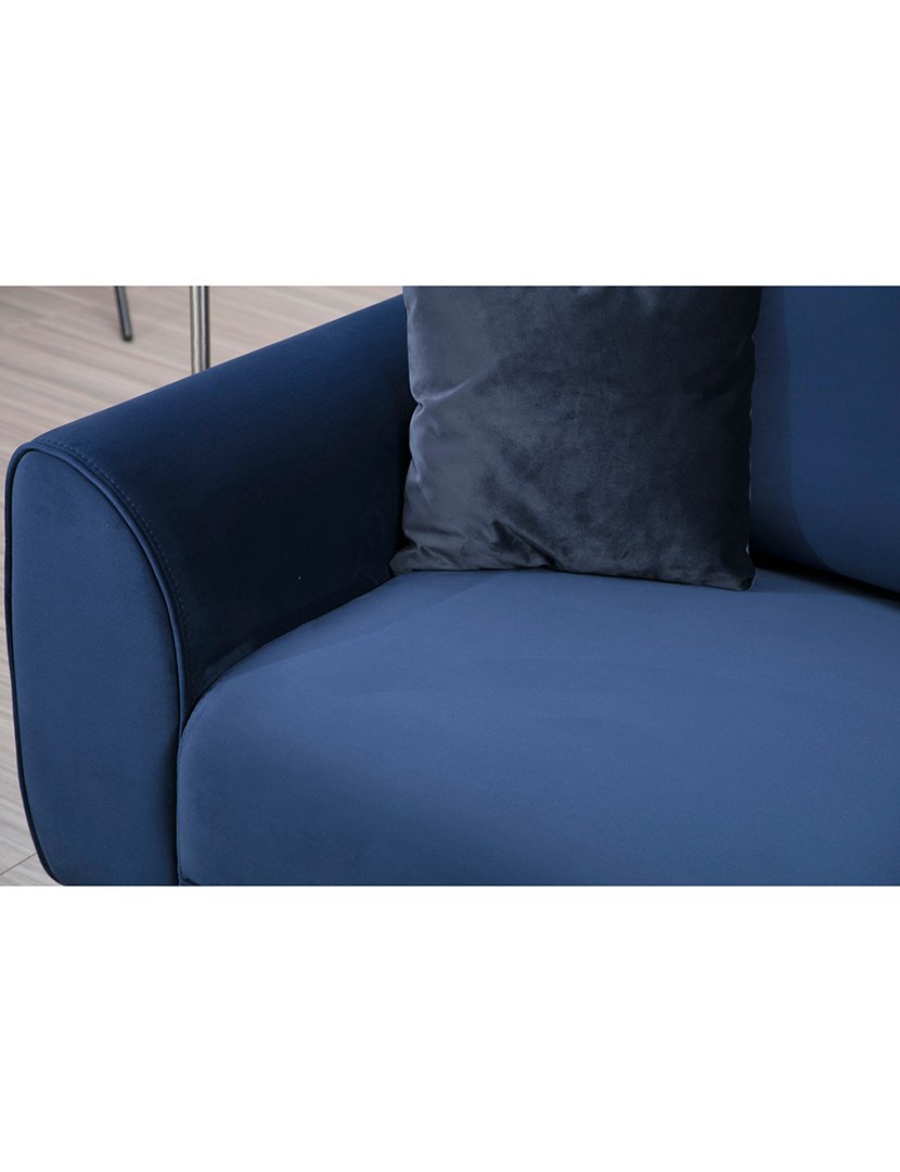 Sofá Cama Chaise Longue Direito Image Azul Marinho