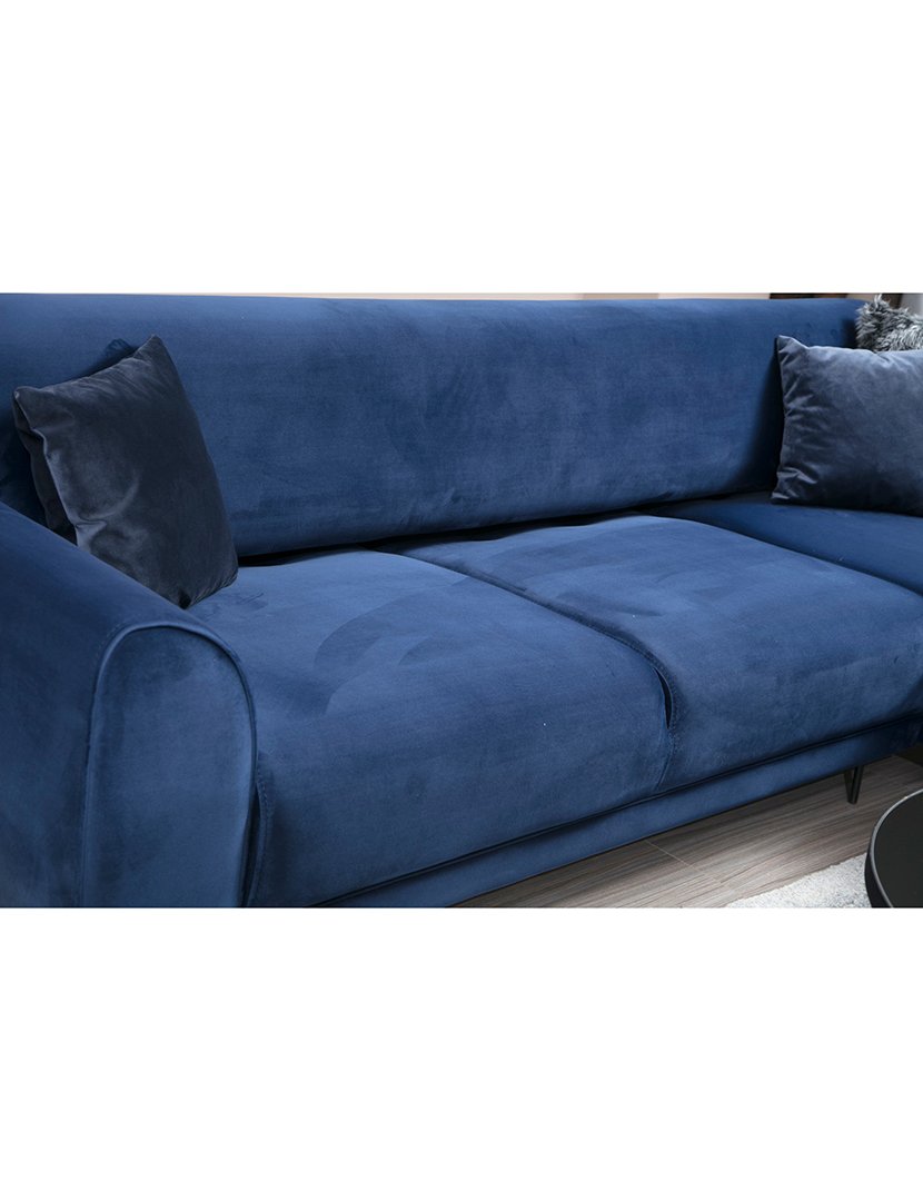 Sofá Cama Chaise Longue Direito Image Azul Marinho
