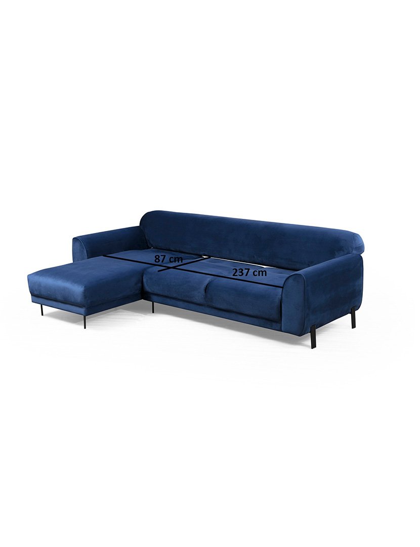 Sofá Cama Chaise Longue Esquerdo Image Azul Marinho