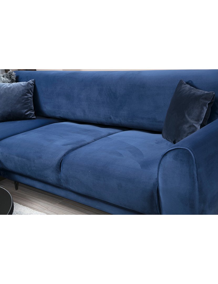 Sofá Cama Chaise Longue Esquerdo Image Azul Marinho