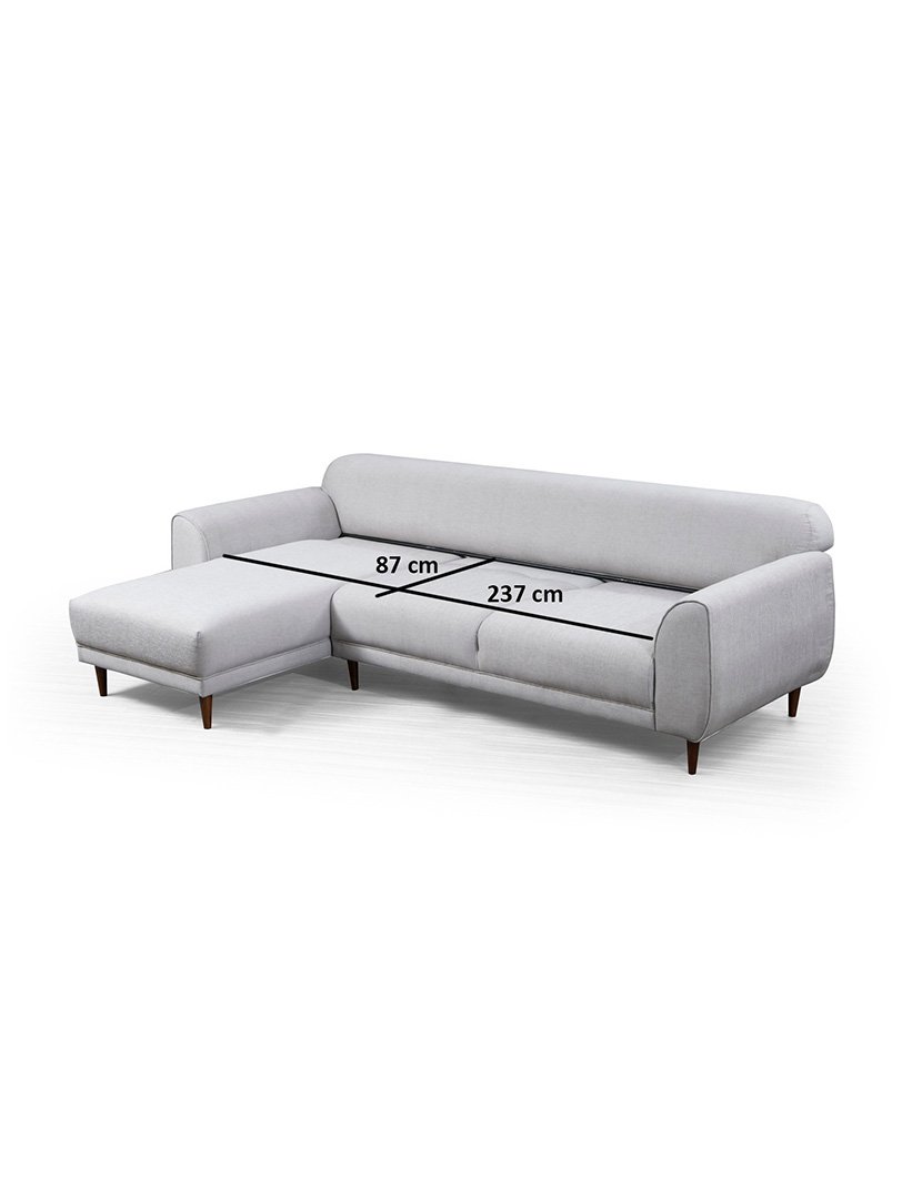 Sofá Cama Chaise Longue Esquerdo Image Bege