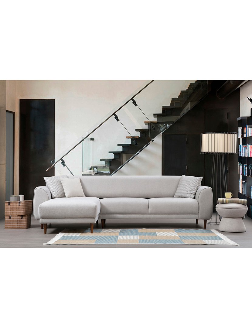 Sofá Cama Chaise Longue Esquerdo Image Bege