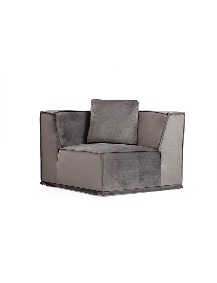 Sofá Canto Lego 5 Cinzento