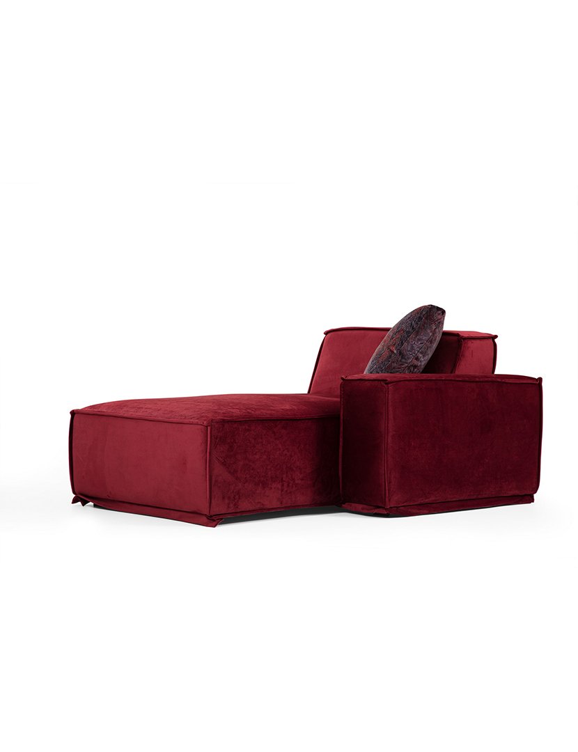 Sofá Canto Lego 8 Borgonha