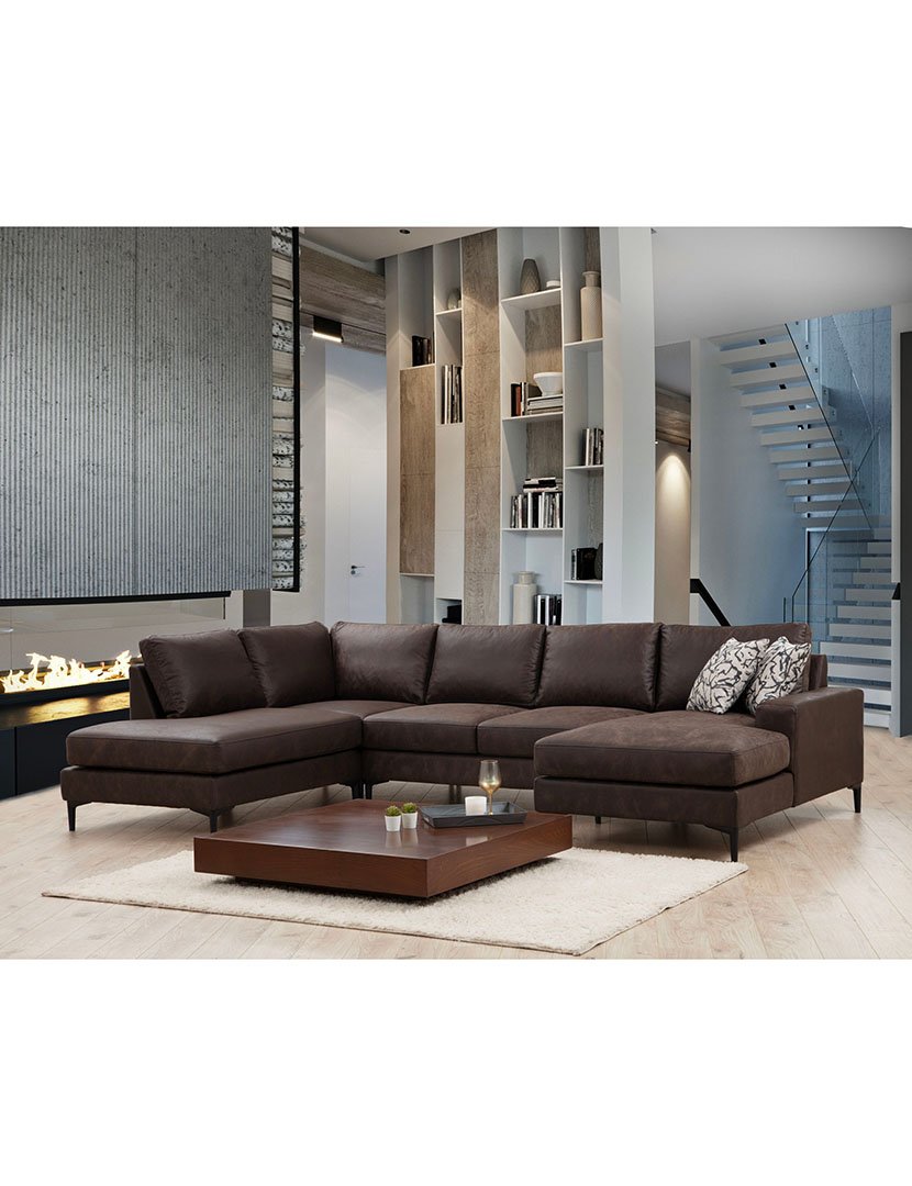 Sofá Canto Porto Castanho