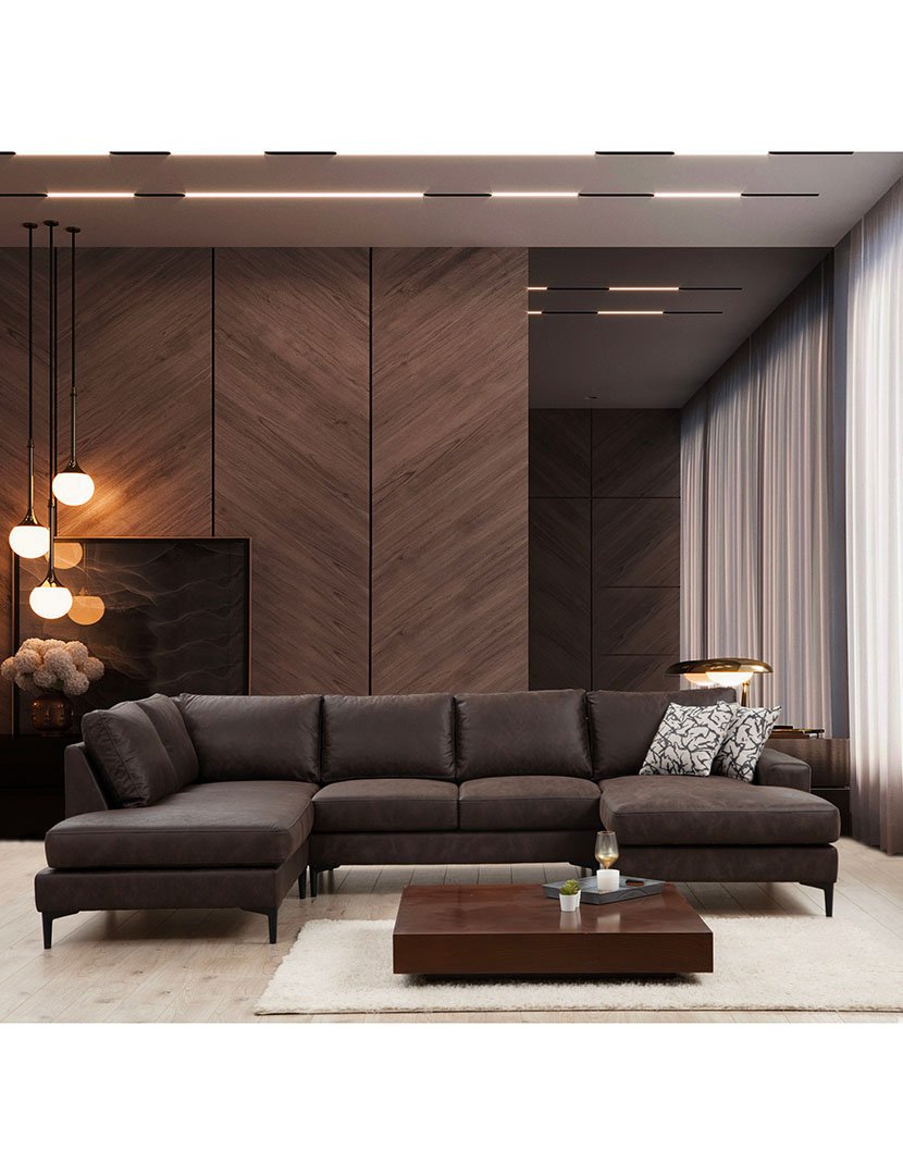 Sofá Canto Porto Castanho