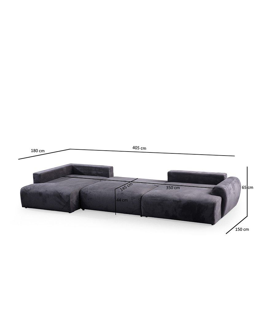 Sofá Canto Enjoy Antracite