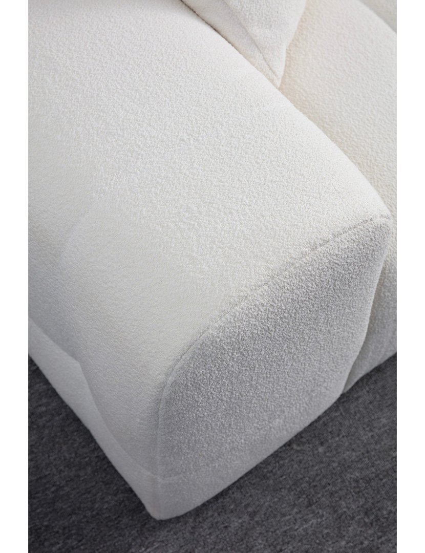 Pescara White Modular Chaise Lounge Sofa