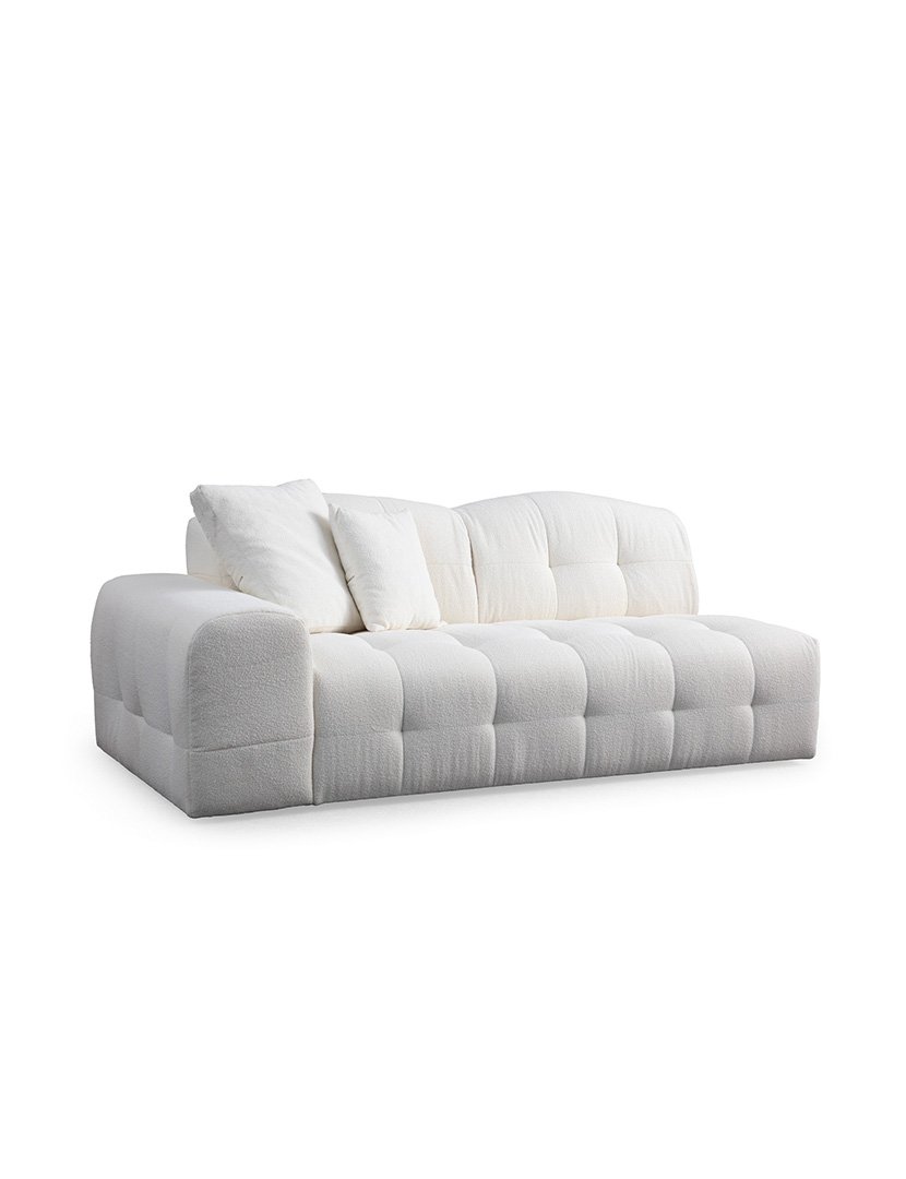 Pescara White Modular Chaise Lounge Sofa
