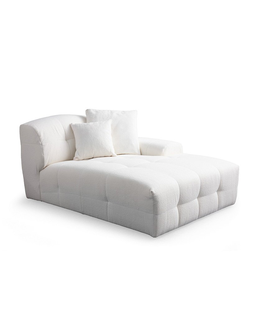Pescara White Modular Chaise Lounge Sofa