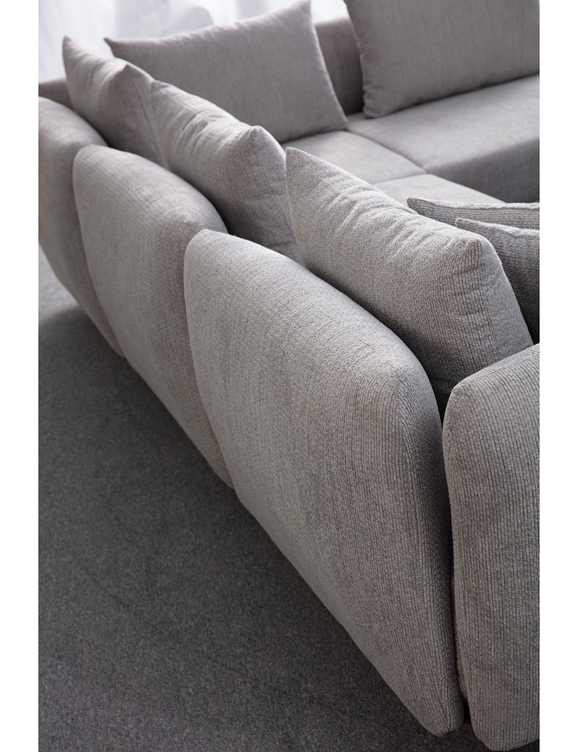 Sofá Canto Floransa Cinzento Claro