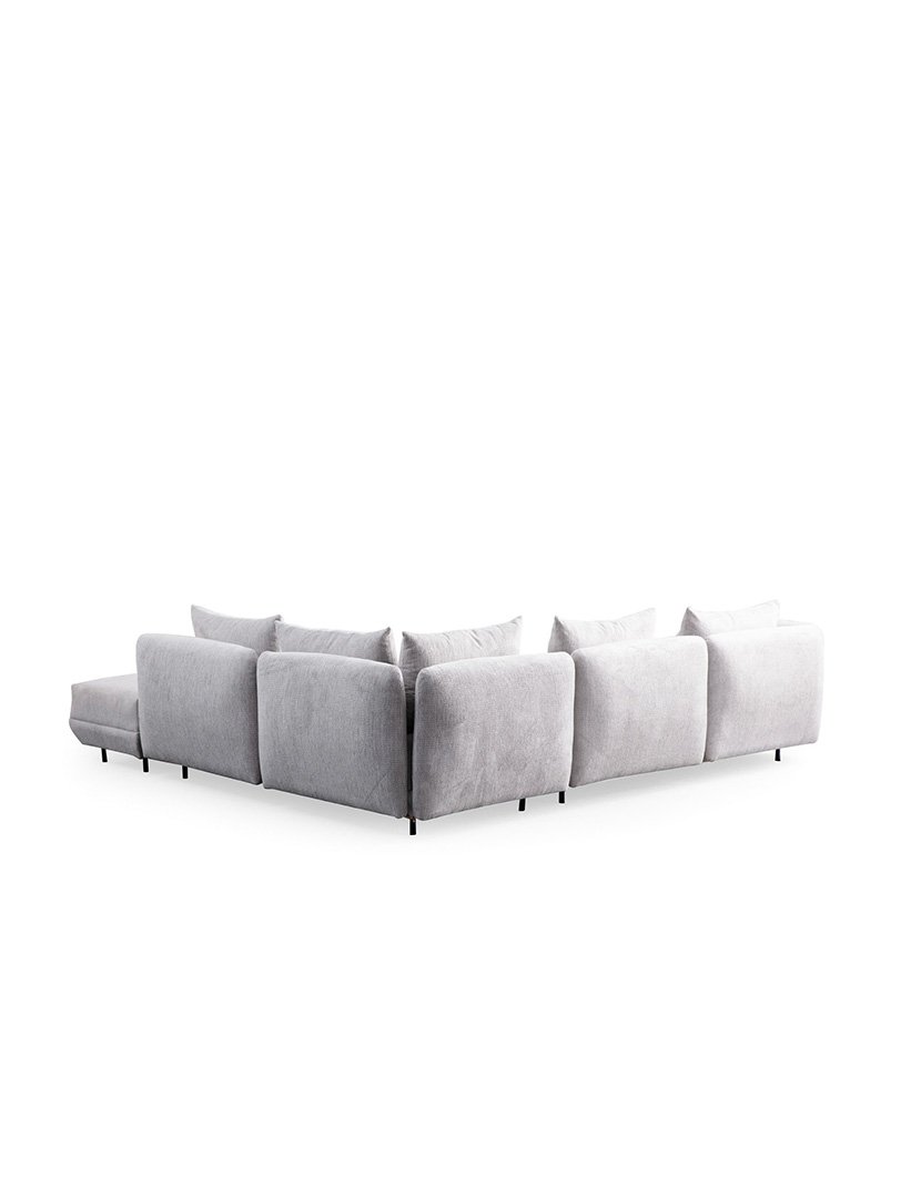Sofá Canto Floransa Cinzento Claro