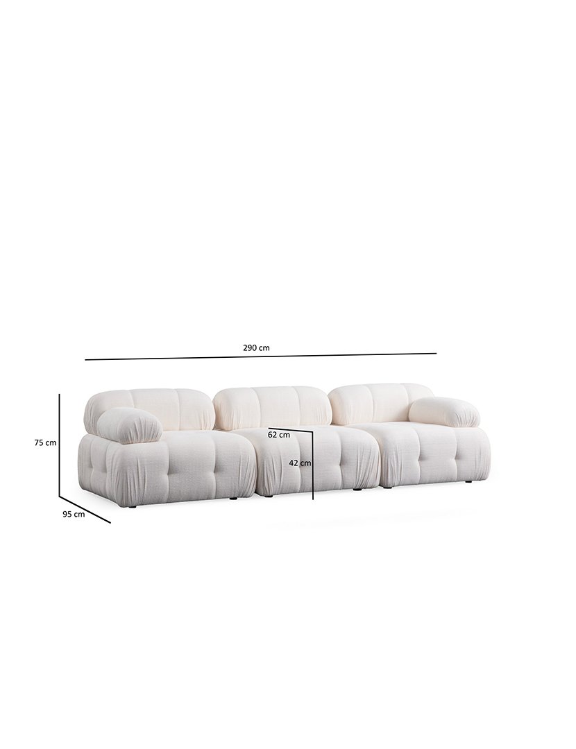 Sofá Modular Chaise Longue 3L Petite Branco