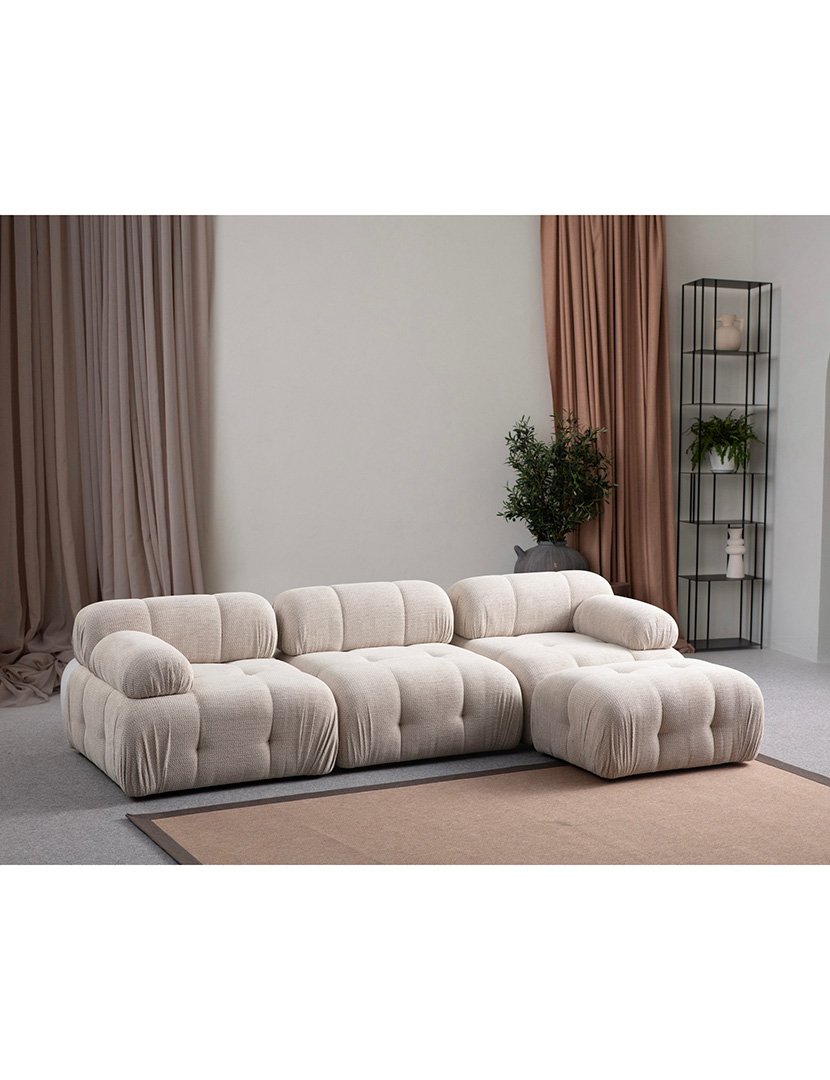 Sofá Modular Chaise Longue 3L Petite Creme