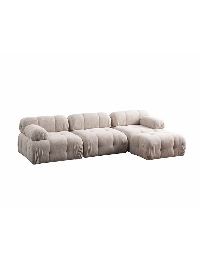 Sofá Modular Chaise Longue 3L Petite Creme