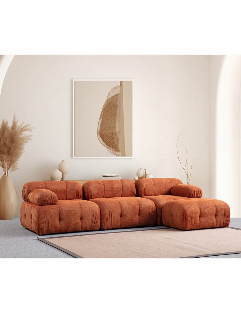 Sofá Modular Chaise Longue 3L Petite Laranja