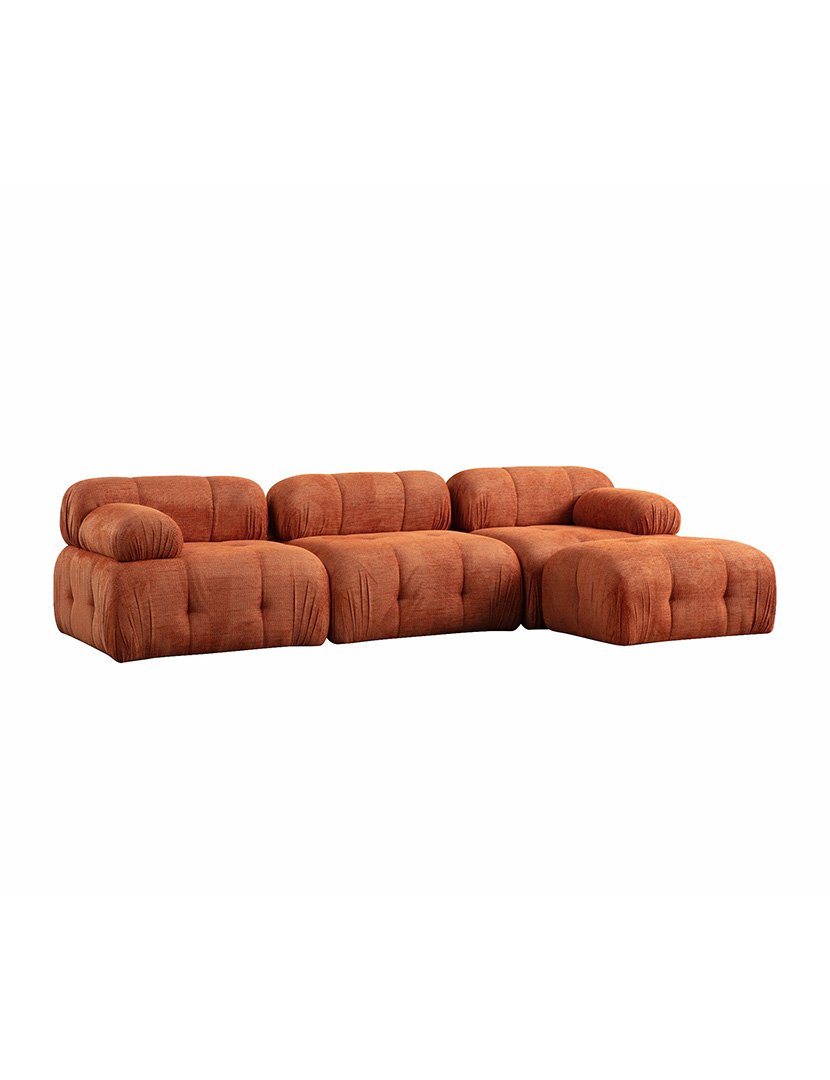 Sofá Modular Chaise Longue 3L Petite Laranja