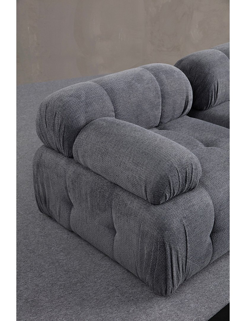 Sofá Modular Chaise Longue 3L Petite Cinzento