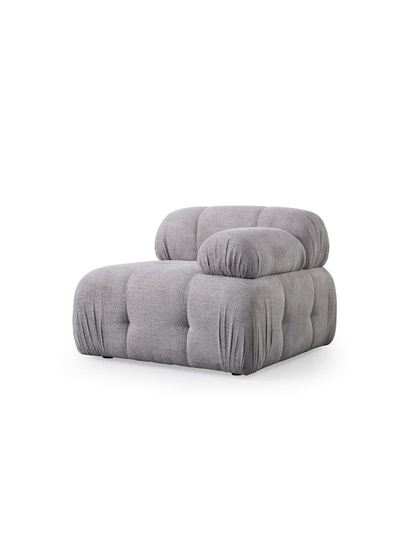 Sofá Modular Chaise Longue 3L Petite Cinzento Claro