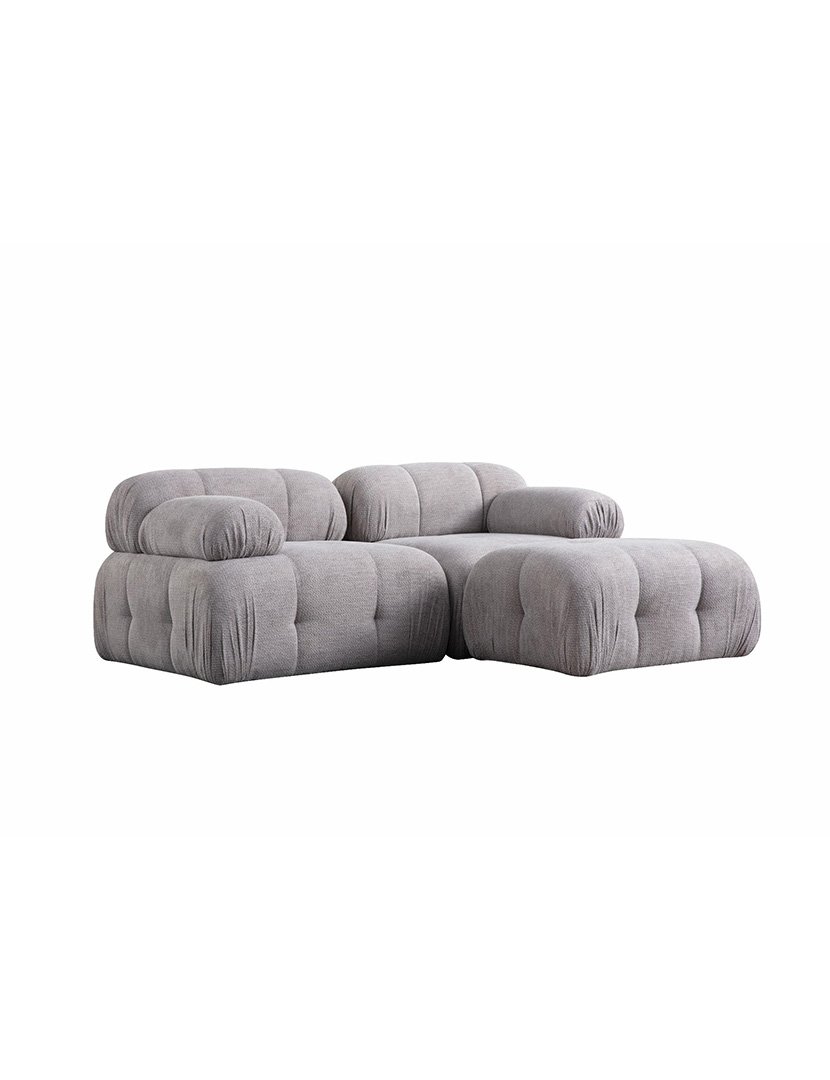 Sofá Modular Chaise Longue 2L Petite Cinzento Claro