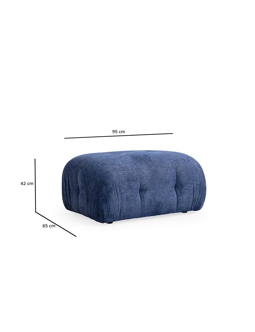 Sofá Modular Chaise Longue 3L Petite Azul Escuro