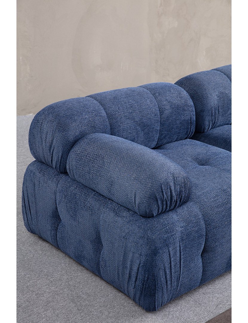 Sofá Modular Chaise Longue 3L Petite Azul Escuro