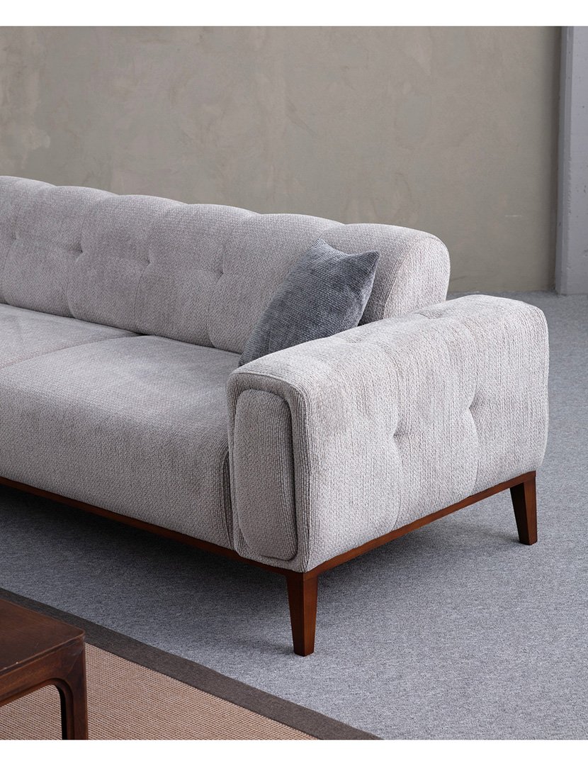 Sofá Canto Athena Cinzento Claro