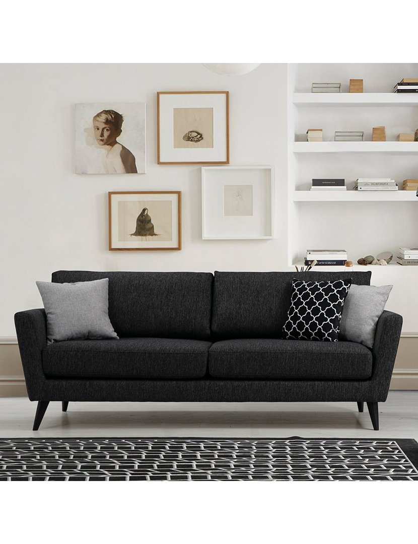 Sofá 3L Mayorka Cinzento Escuro
