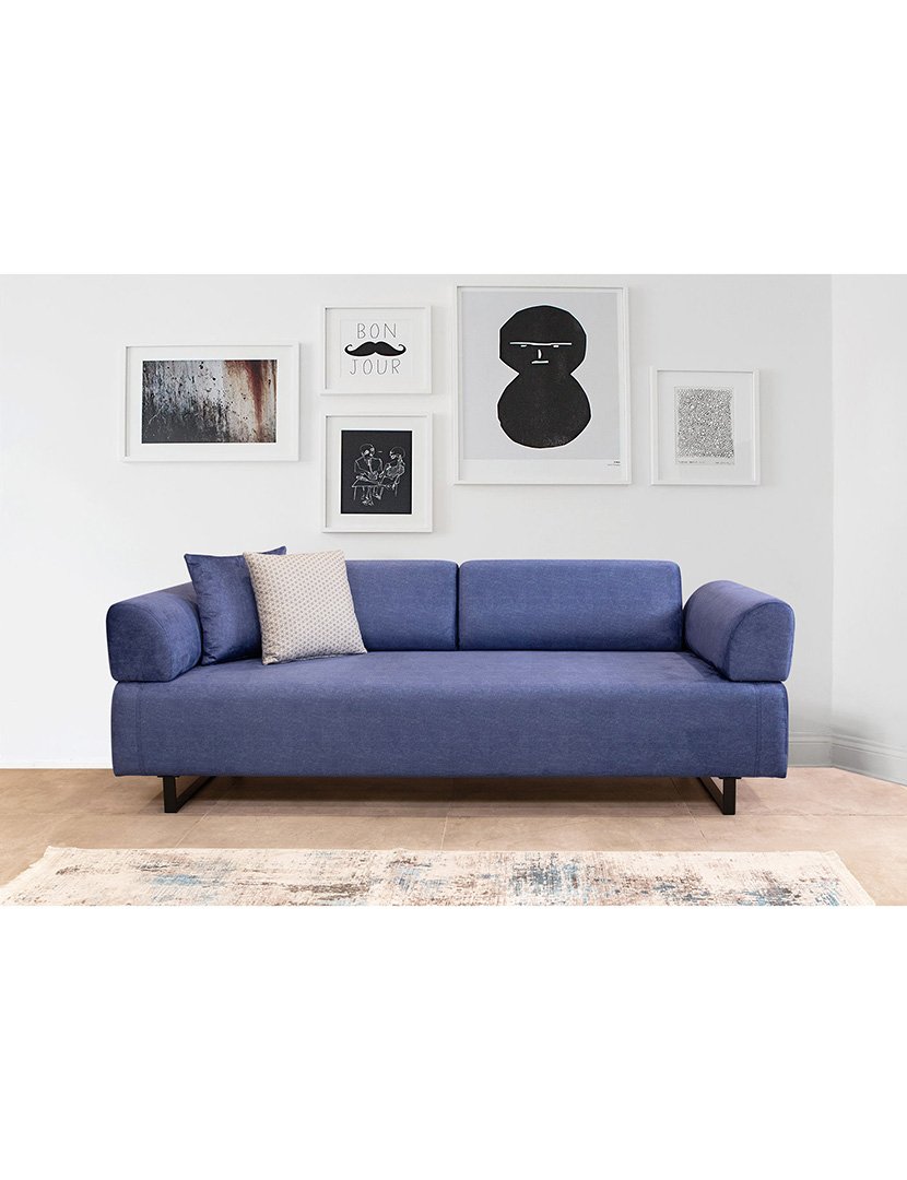 Sofá Cama 3L Infinity Table Azul