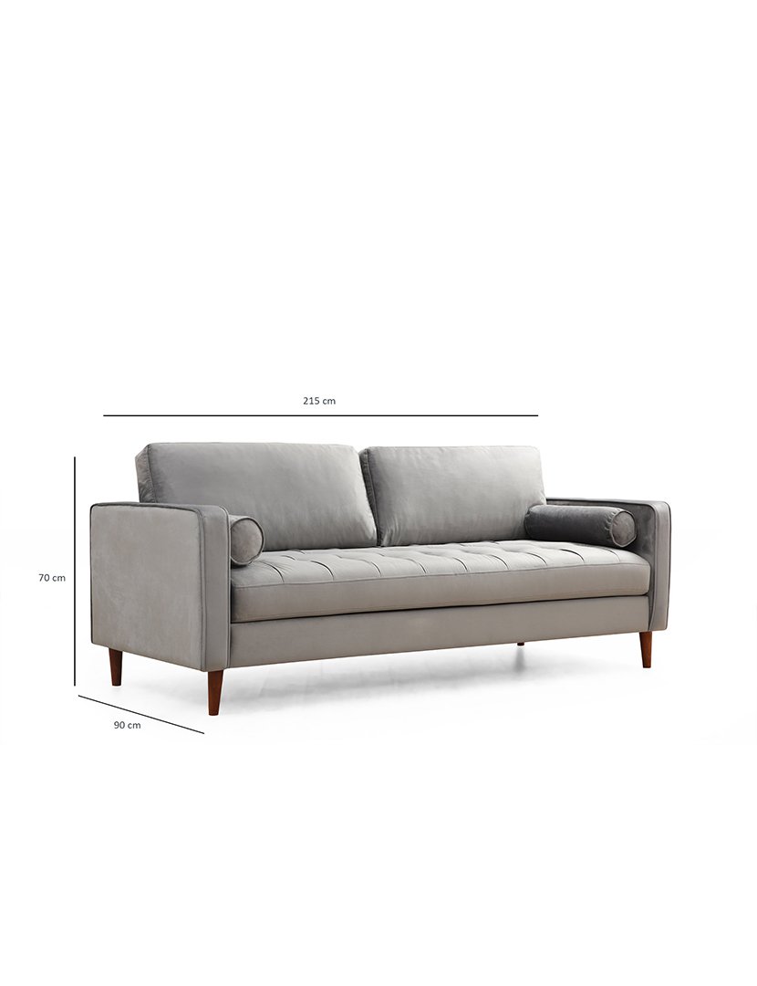 Sofá 3L Rome Cinzento Claro