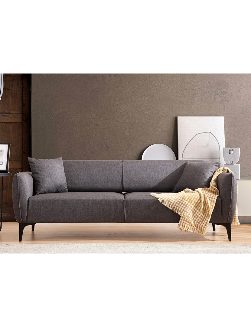 Sofá 3L Belissimo Cinzento Escuro