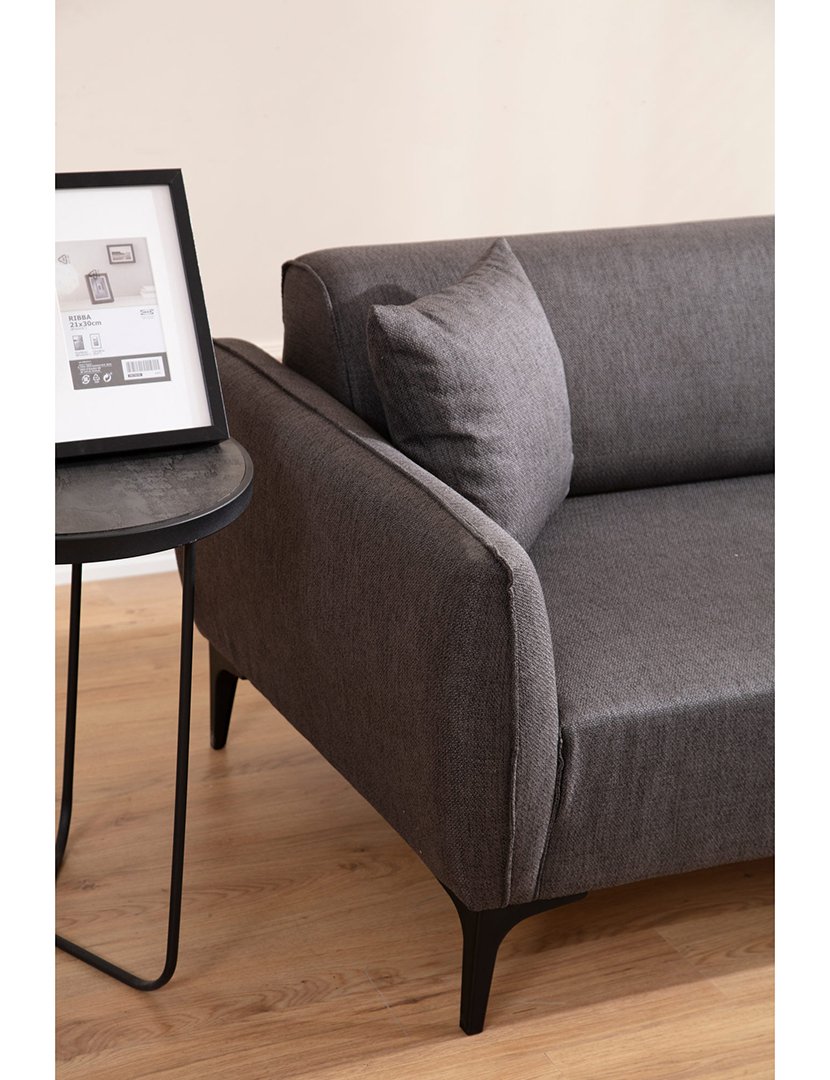 Sofá 3L Belissimo Cinzento Escuro