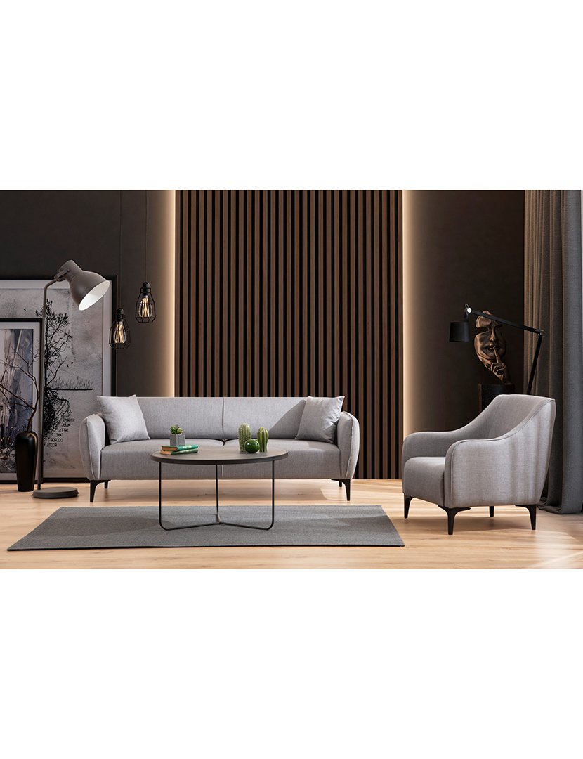 Sofá 3L Belissimo Cinzento