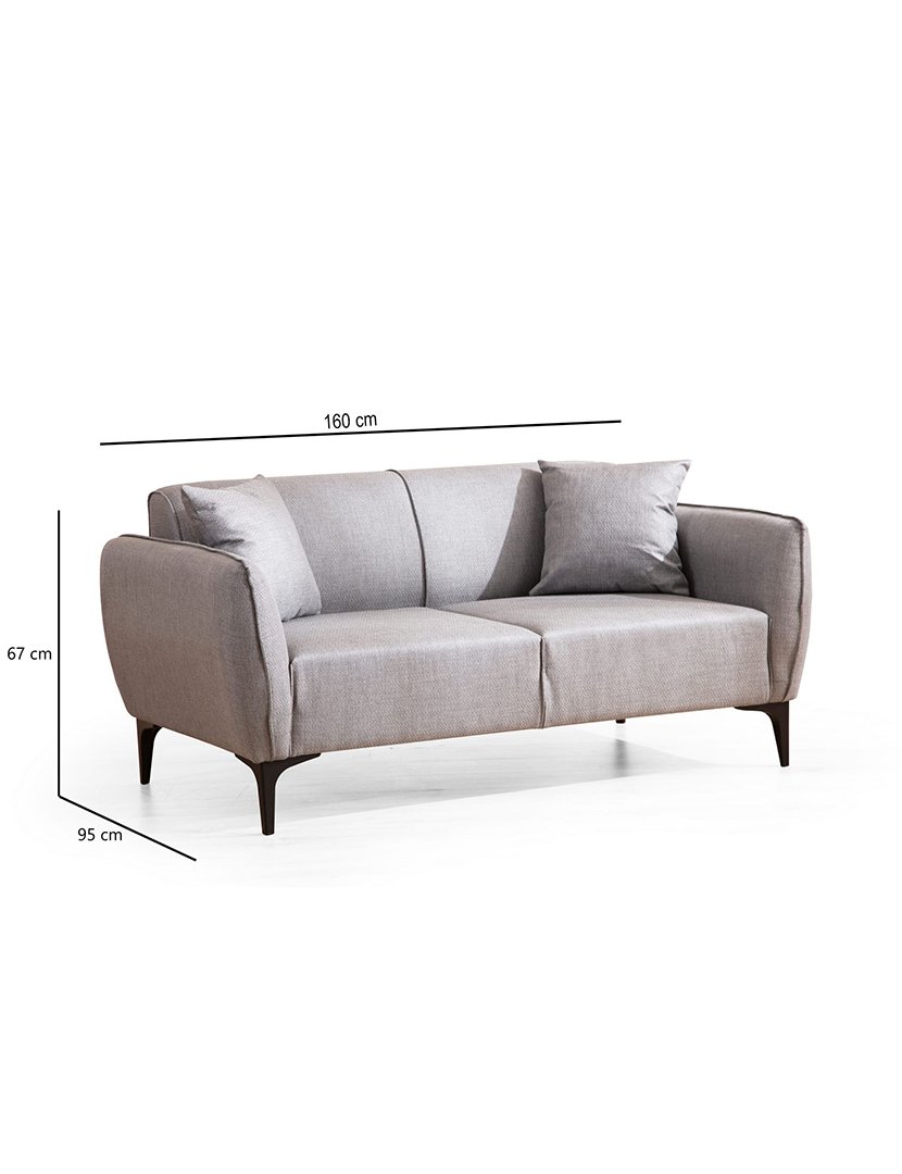 Sofá 2L Belissimo Cinzento