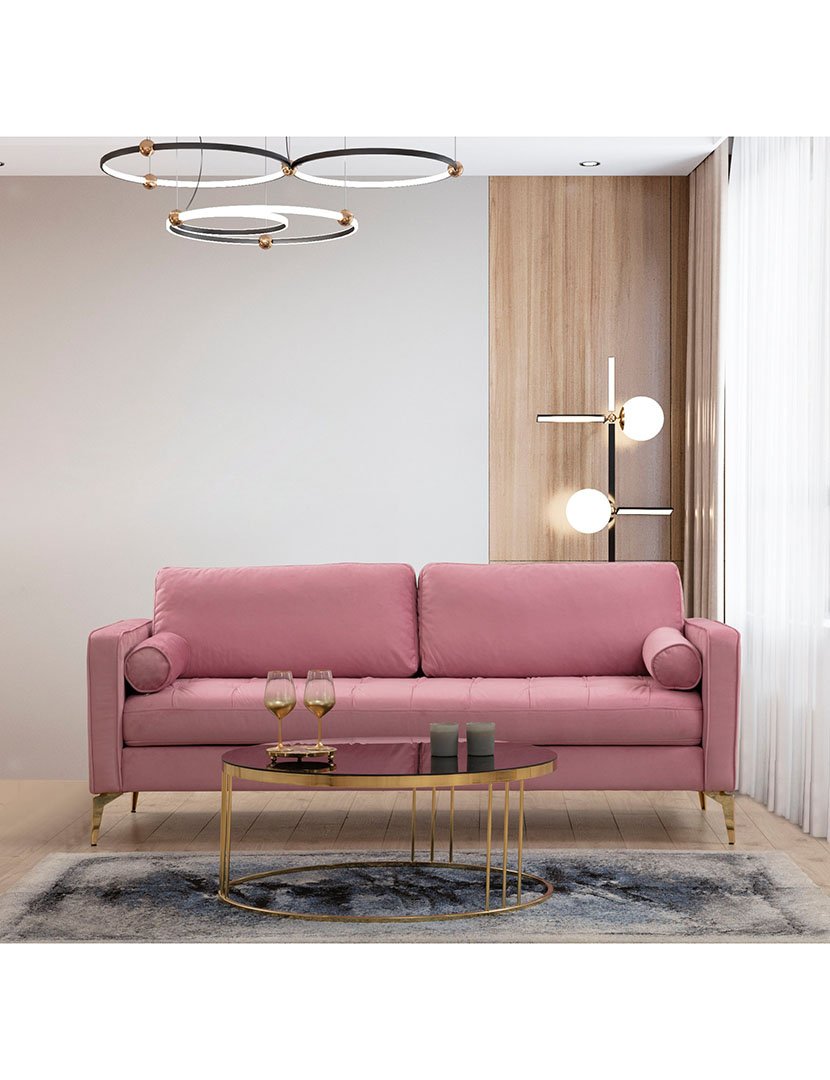 Sofá 3L Rome Rosa Velho