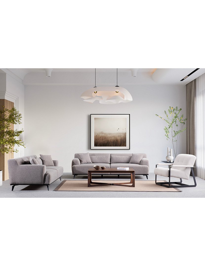 Sofá 2L Jaguar Castanho Acinzento