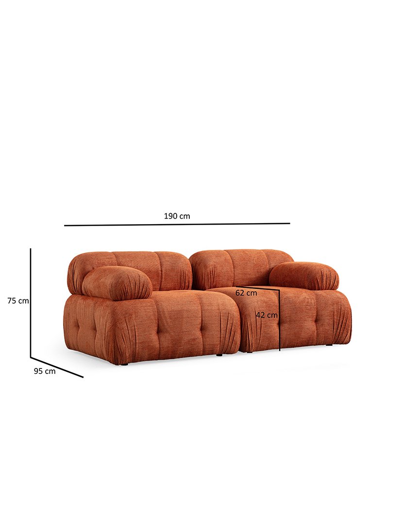 Sofá Modular 2L Petite Laranja